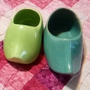 Vintage ceramic and porcelain shoe planters